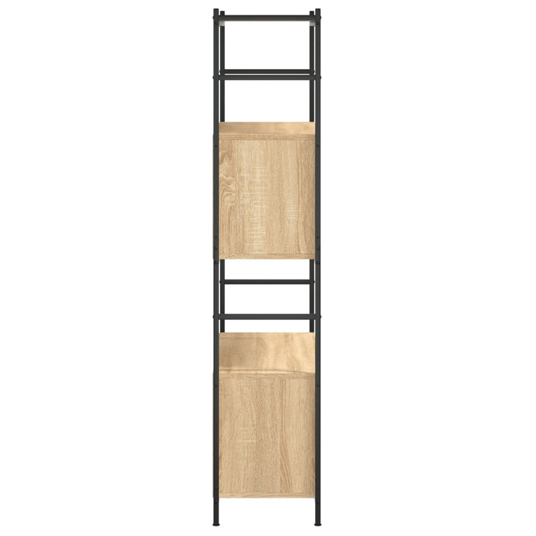 Boekenrek 80x30x145,5 cm bewerkt hout en ijzer sonoma eiken MeubelReus