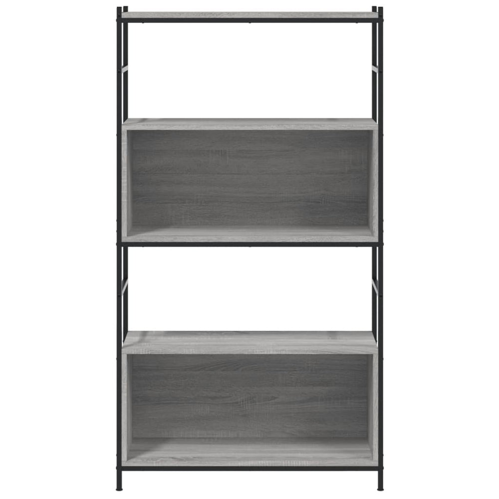 Boekenrek 80x30x145,5 cm bewerkt hout en ijzer grijs sonoma MeubelReus