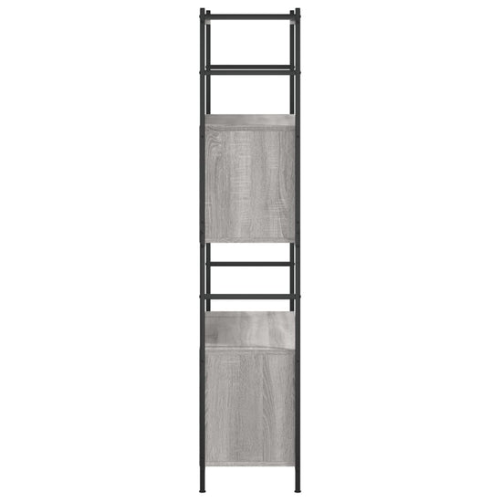 Boekenrek 80x30x145,5 cm bewerkt hout en ijzer grijs sonoma MeubelReus