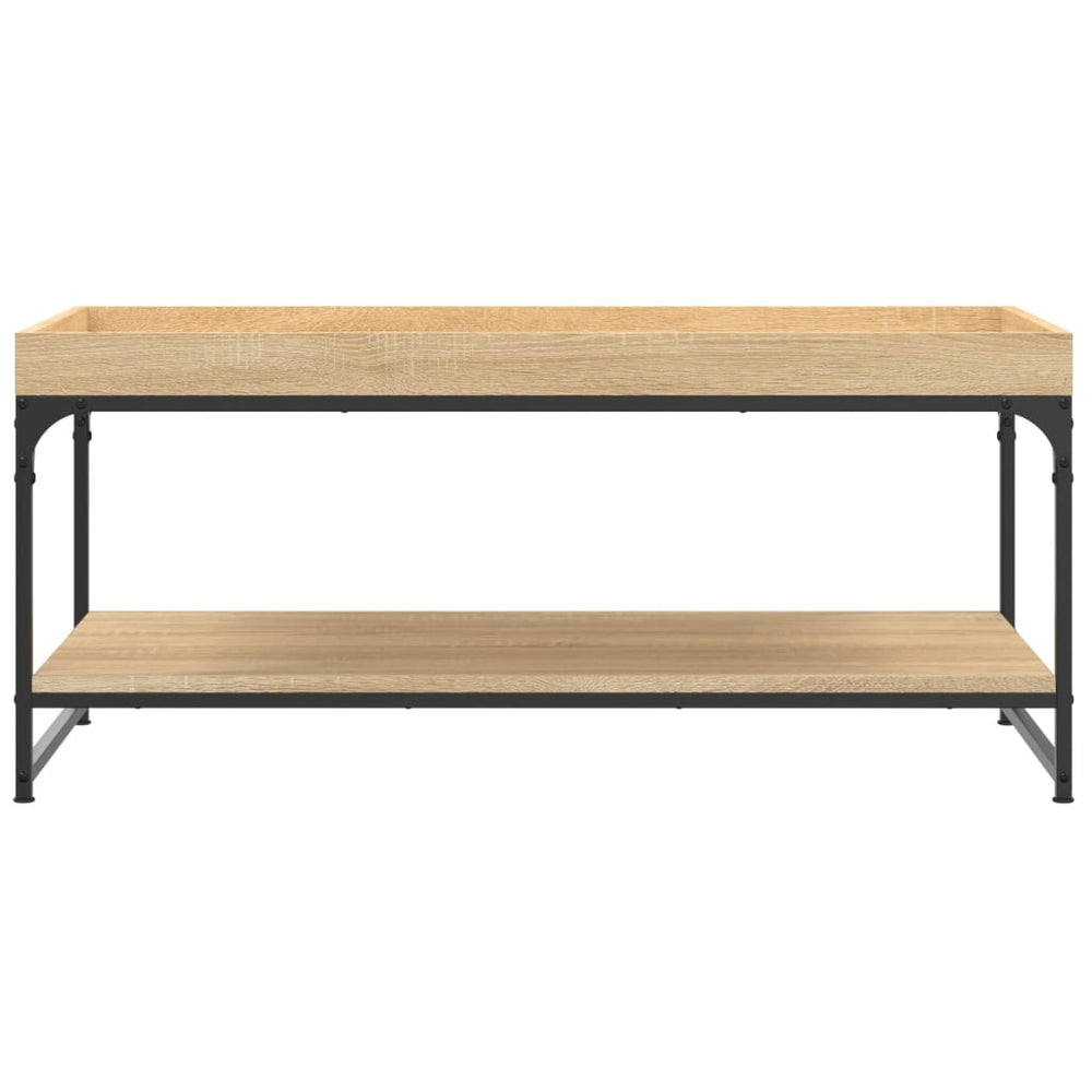 Salontafel 100x49x45 cm bewerkt hout sonoma eikenkleurig MeubelReus