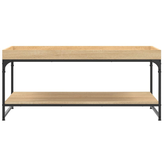 Salontafel 100x49x45 cm bewerkt hout sonoma eikenkleurig MeubelReus