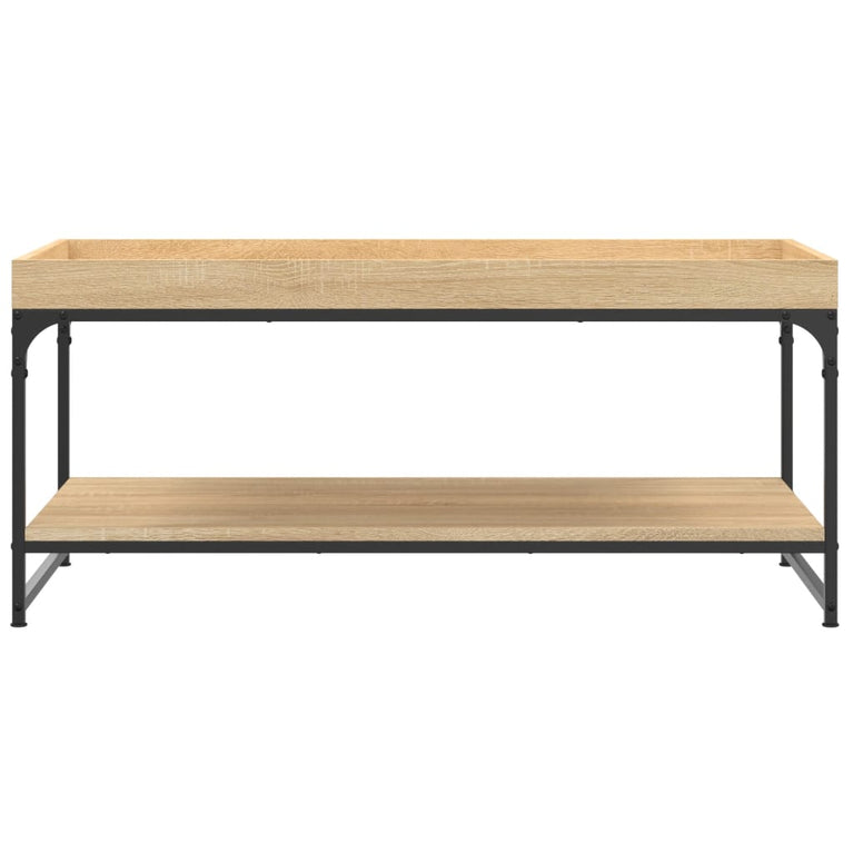 Salontafel 100x49x45 cm bewerkt hout sonoma eikenkleurig MeubelReus