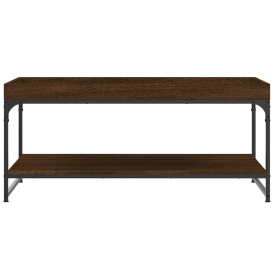 Salontafel 100x49x45 cm bewerkt hout bruin eikenkleur MeubelReus