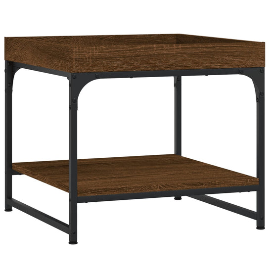 Salontafel 49,5x49,5x45 cm bewerkt hout bruin eikenkleur MeubelReus