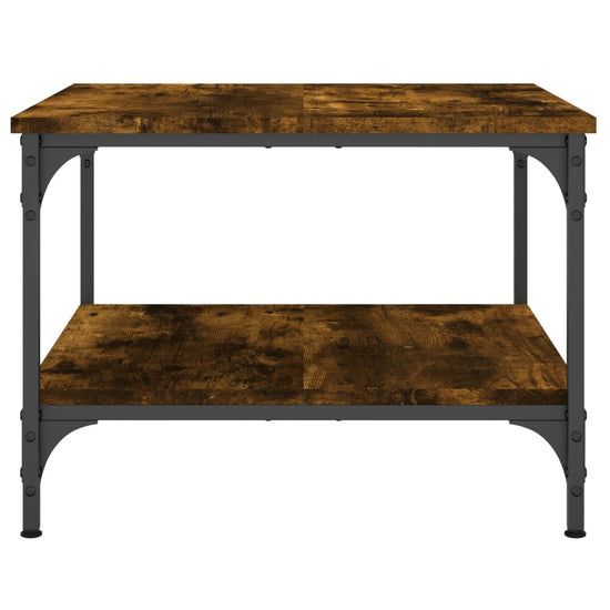 Salontafel 55x55x40 cm bewerkt hout gerookt eikenkleurig MeubelReus