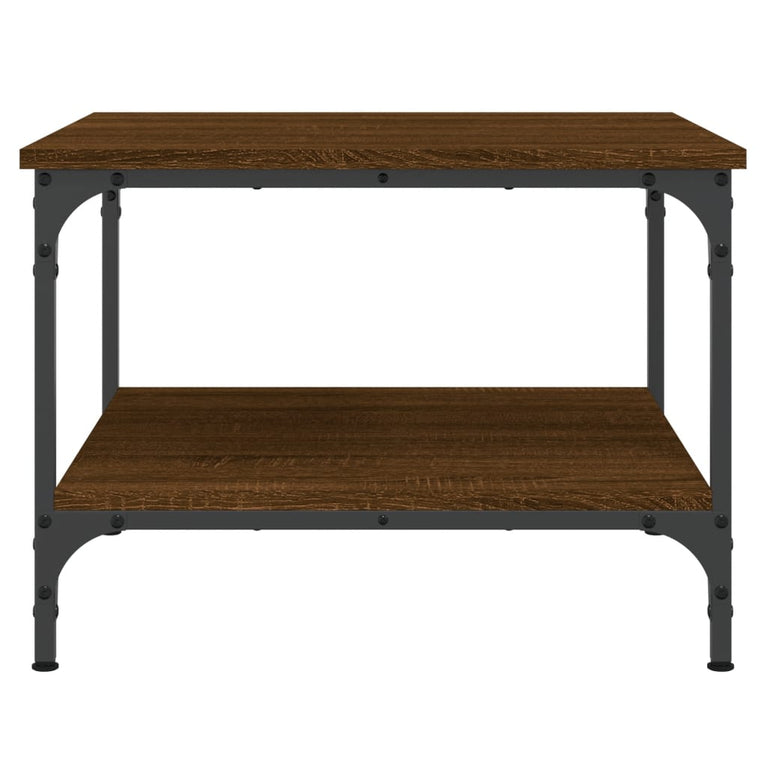 Salontafel 55x55x40 cm bewerkt hout bruin eikenkleur MeubelReus