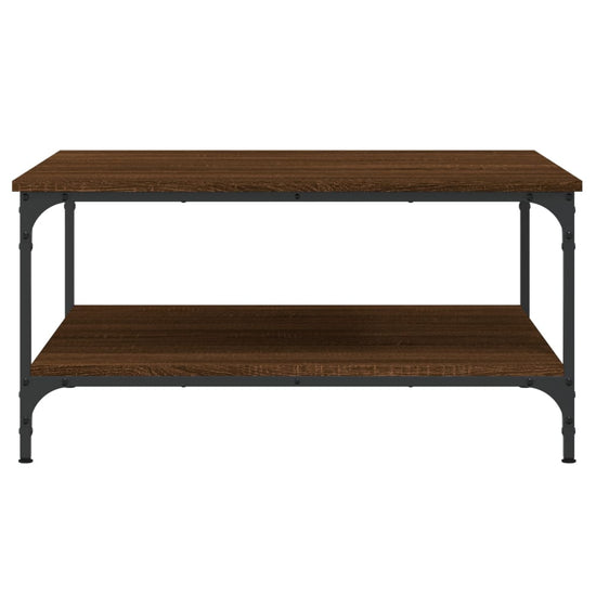 Salontafel 80x80x40 cm bewerkt hout bruin eikenkleur MeubelReus