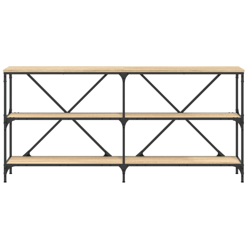 Wandtafel 160x30x75 cm bewerkt hout en ijzer sonoma eikenkleur MeubelReus
