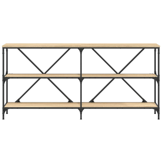 Wandtafel 160x30x75 cm bewerkt hout en ijzer sonoma eikenkleur MeubelReus