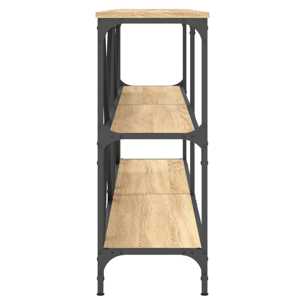 Wandtafel 160x30x75 cm bewerkt hout en ijzer sonoma eikenkleur MeubelReus