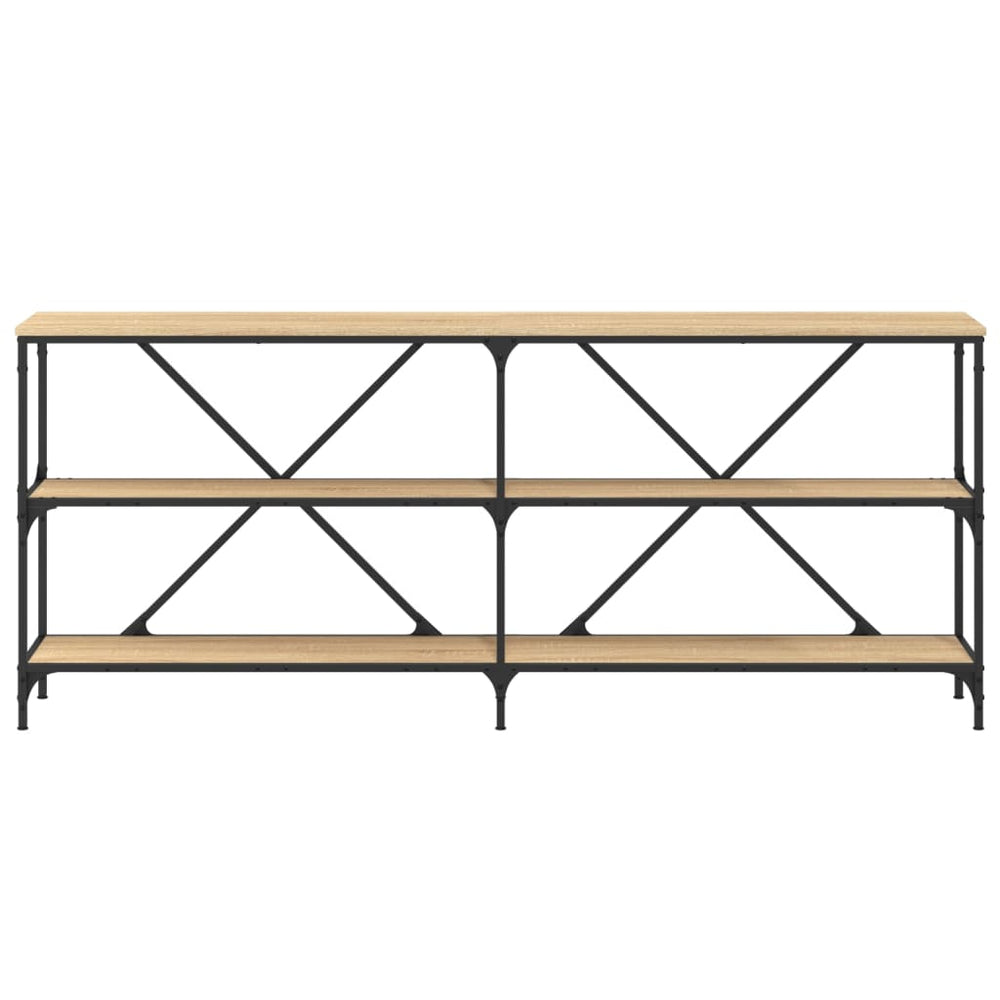 Wandtafel 180x30x75 cm bewerkt hout en ijzer sonoma eikenkleur MeubelReus