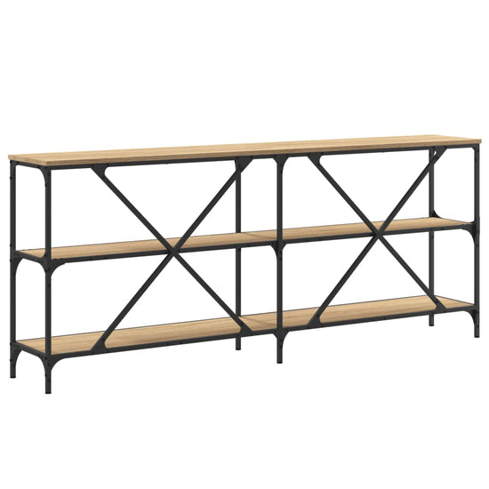 Wandtafel 180x30x75 cm bewerkt hout en ijzer sonoma eikenkleur MeubelReus