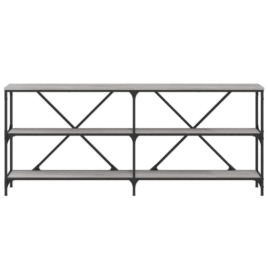 Wandtafel 180x30x75 cm bewerkt hout en ijzer grijs sonoma eiken MeubelReus