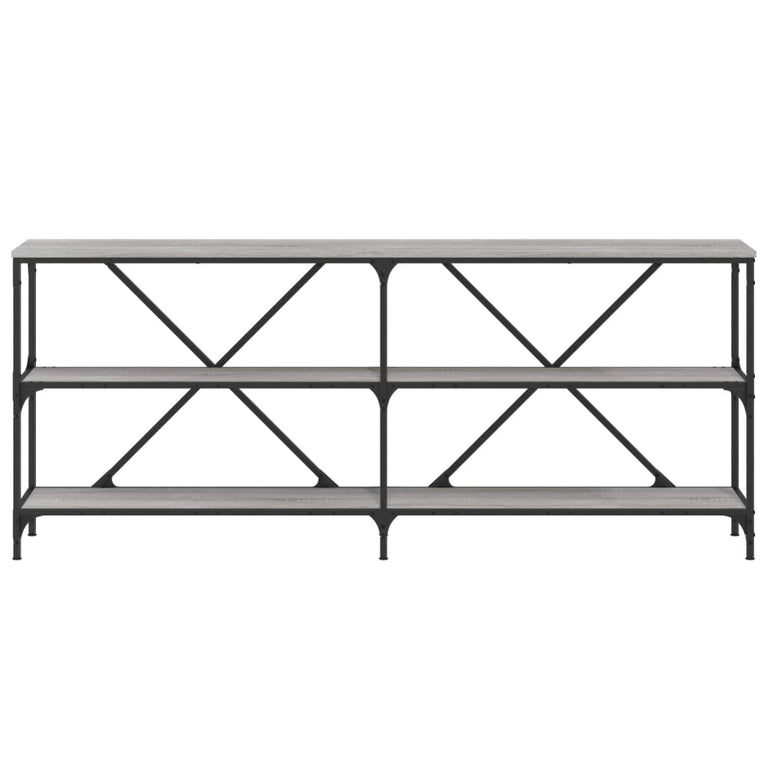 Wandtafel 180x30x75 cm bewerkt hout en ijzer grijs sonoma eiken MeubelReus