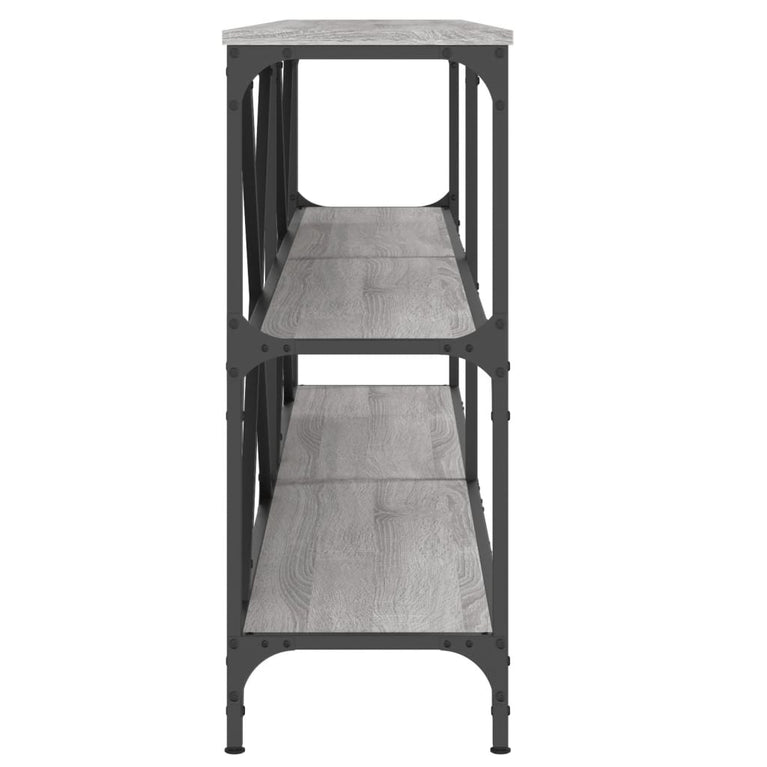 Wandtafel 180x30x75 cm bewerkt hout en ijzer grijs sonoma eiken MeubelReus