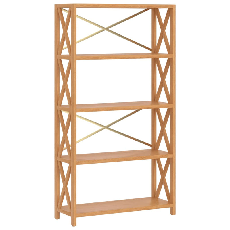 Opbergrek 5-laags 80x30x146 cm massief eikenhout MeubelReus