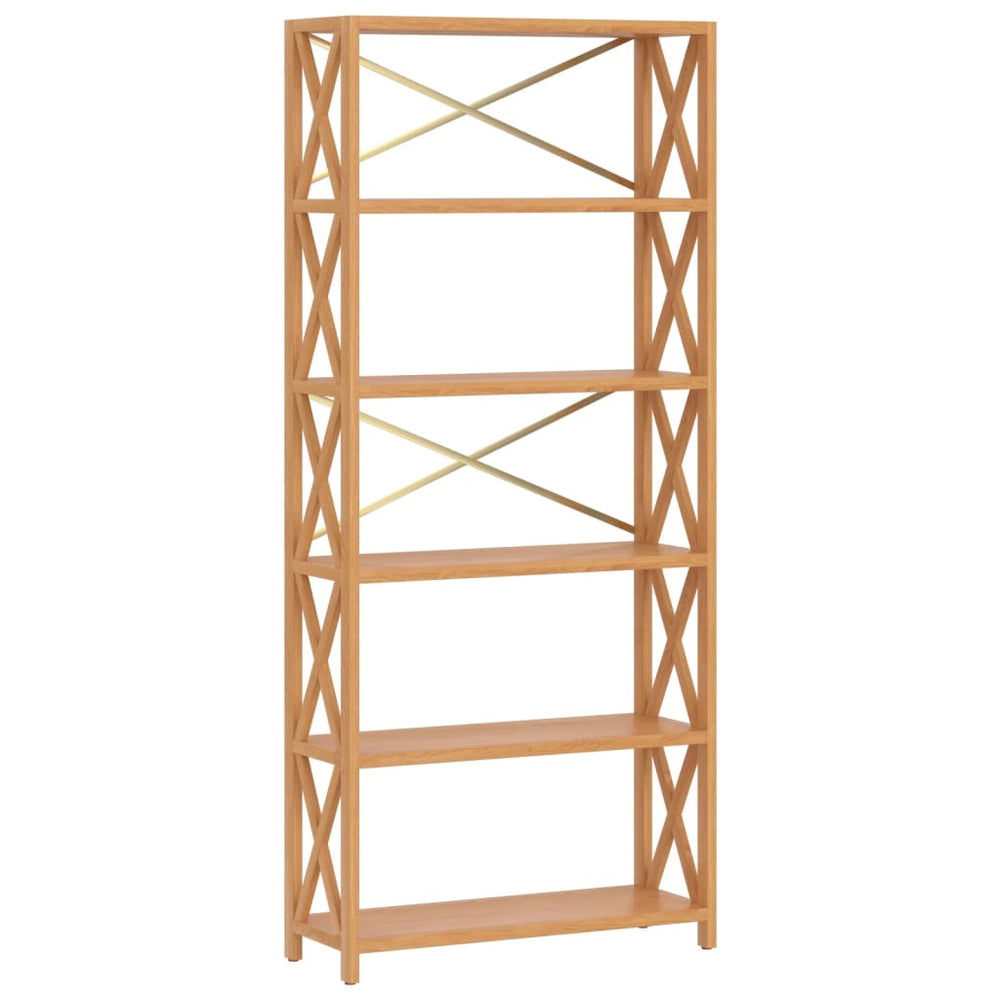 Opbergrek 6-laags 80x30x181 cm massief eikenhout MeubelReus