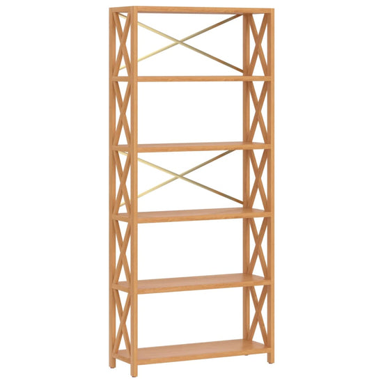 Opbergrek 6-laags 80x30x181 cm massief eikenhout MeubelReus
