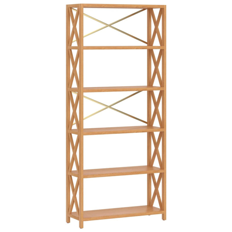 Opbergrek 6-laags 80x30x181 cm massief eikenhout MeubelReus