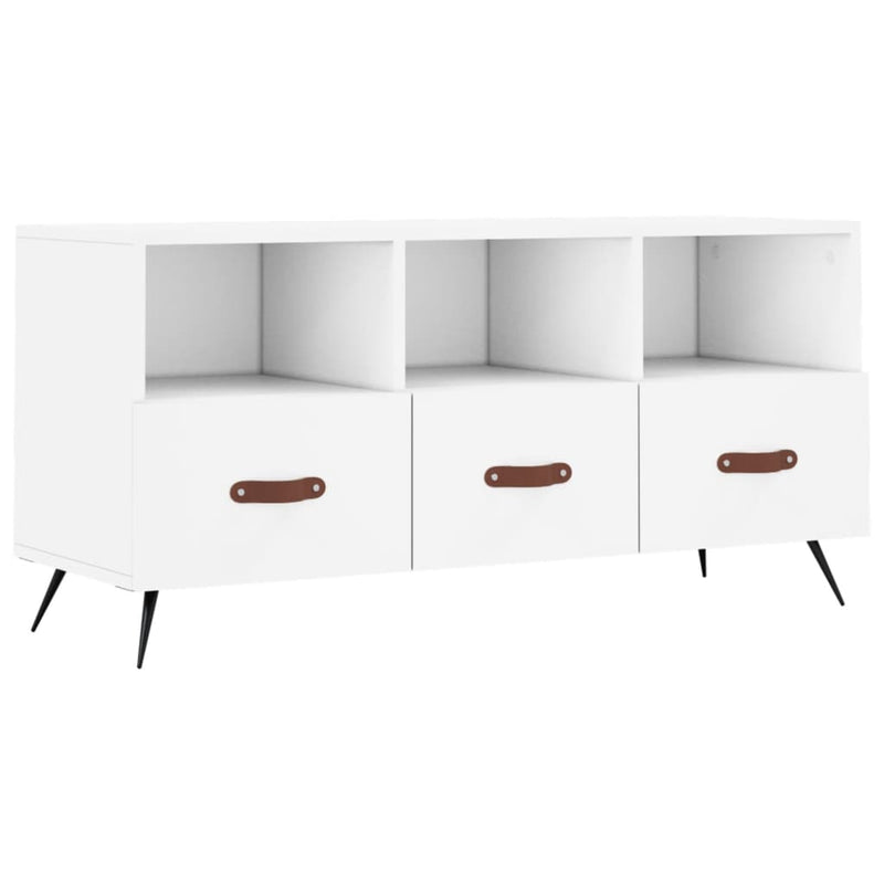Tv-meubel 102x36x50 cm bewerkt hout wit MeubelReus