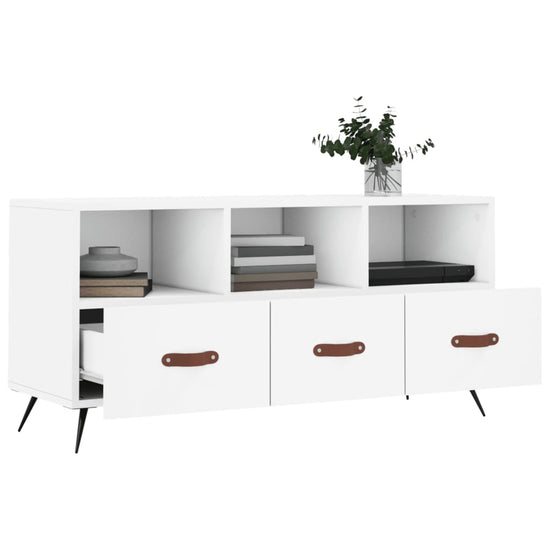 Tv-meubel 102x36x50 cm bewerkt hout wit MeubelReus