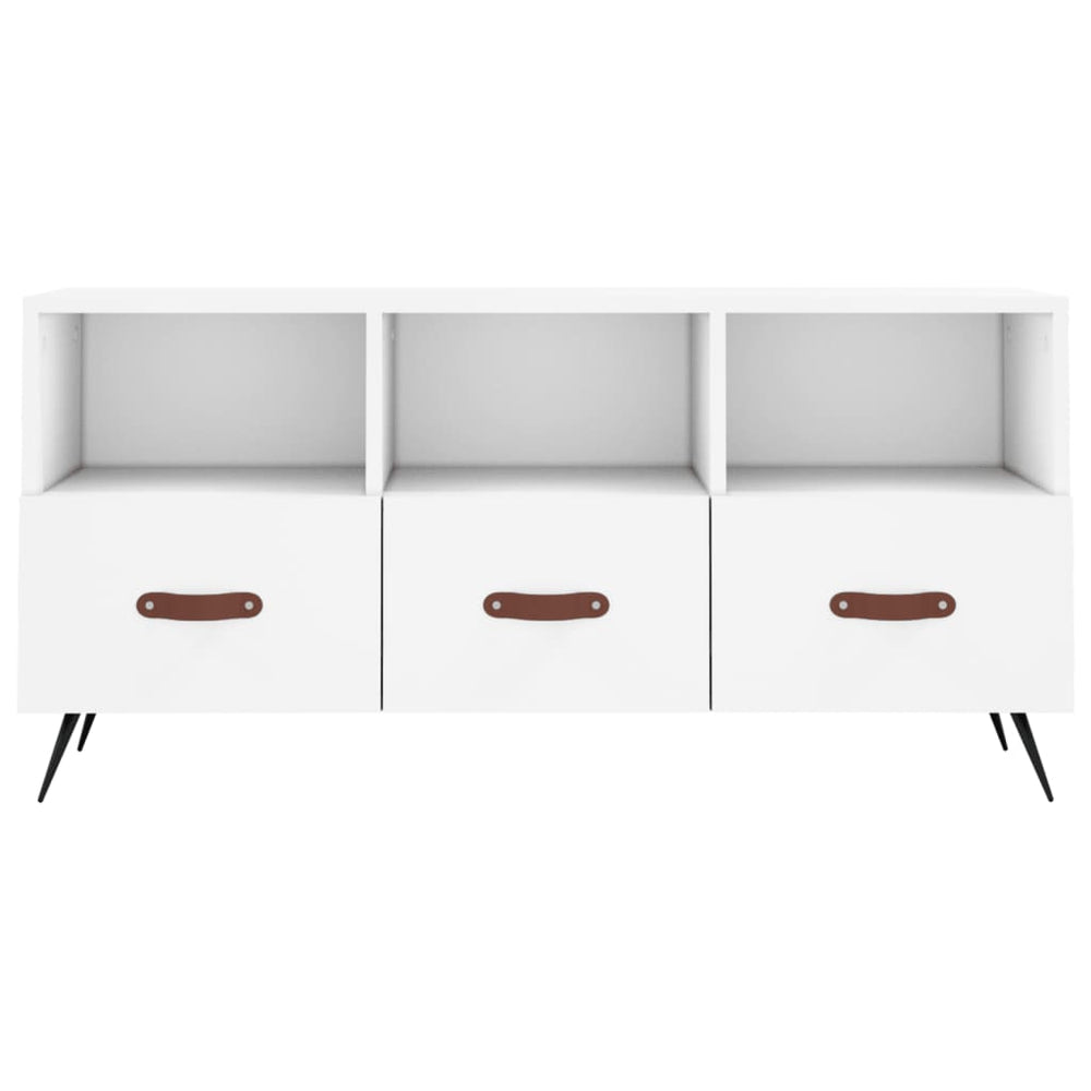 Tv-meubel 102x36x50 cm bewerkt hout wit MeubelReus