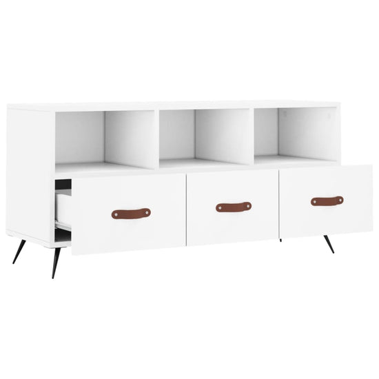 Tv-meubel 102x36x50 cm bewerkt hout wit MeubelReus