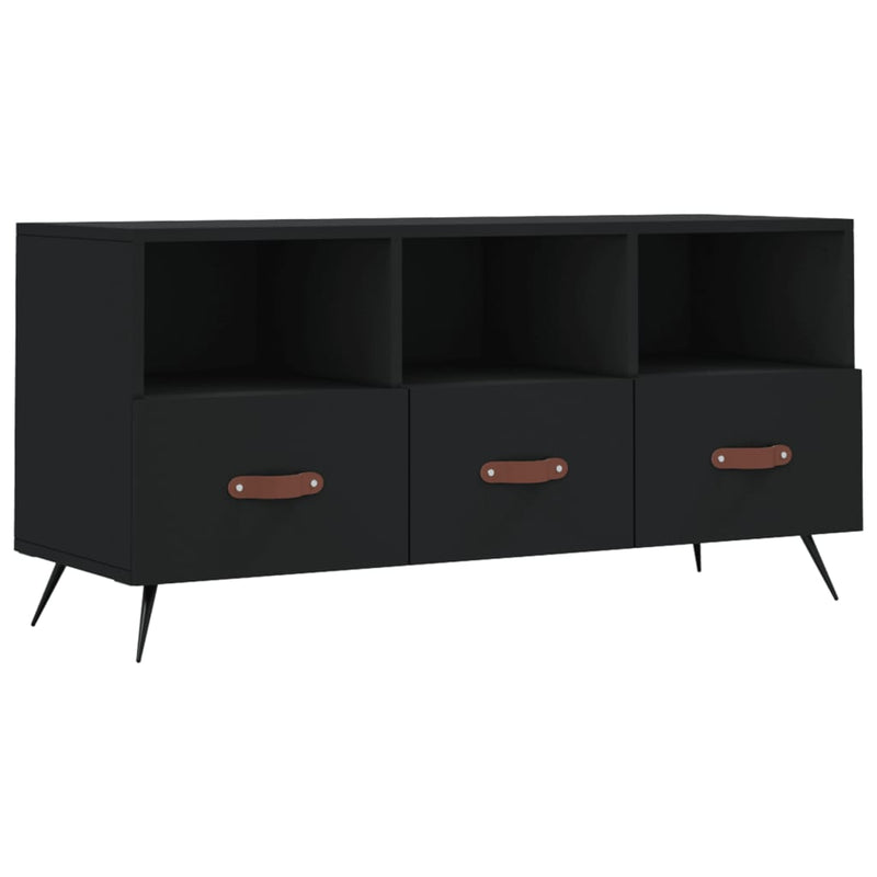 Tv-meubel 102x36x50 cm bewerkt hout zwart MeubelReus
