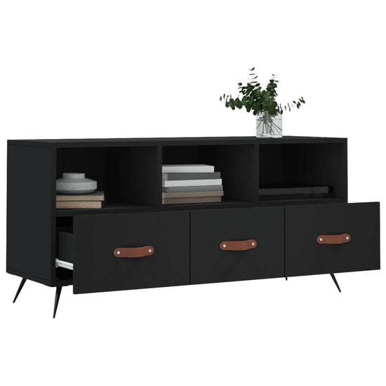 Tv-meubel 102x36x50 cm bewerkt hout zwart MeubelReus