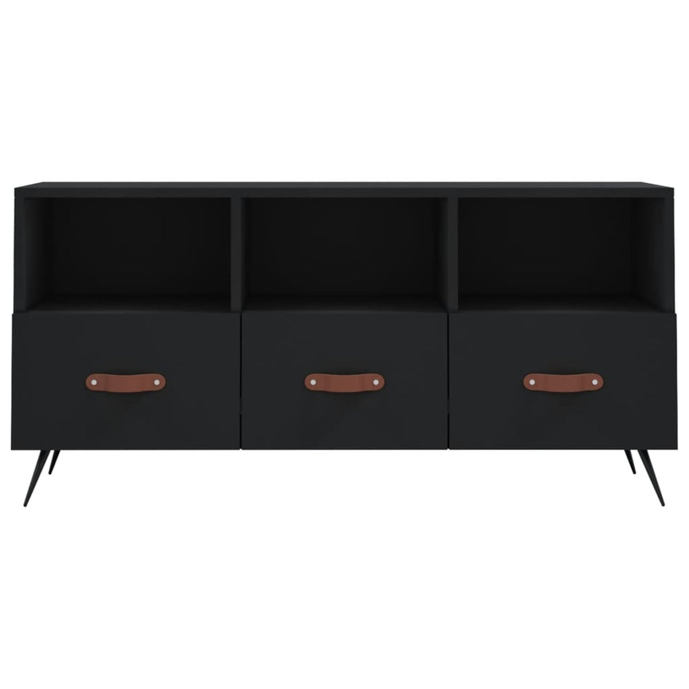 Tv-meubel 102x36x50 cm bewerkt hout zwart MeubelReus