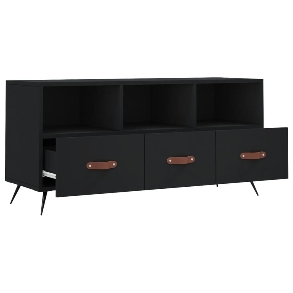 Tv-meubel 102x36x50 cm bewerkt hout zwart MeubelReus