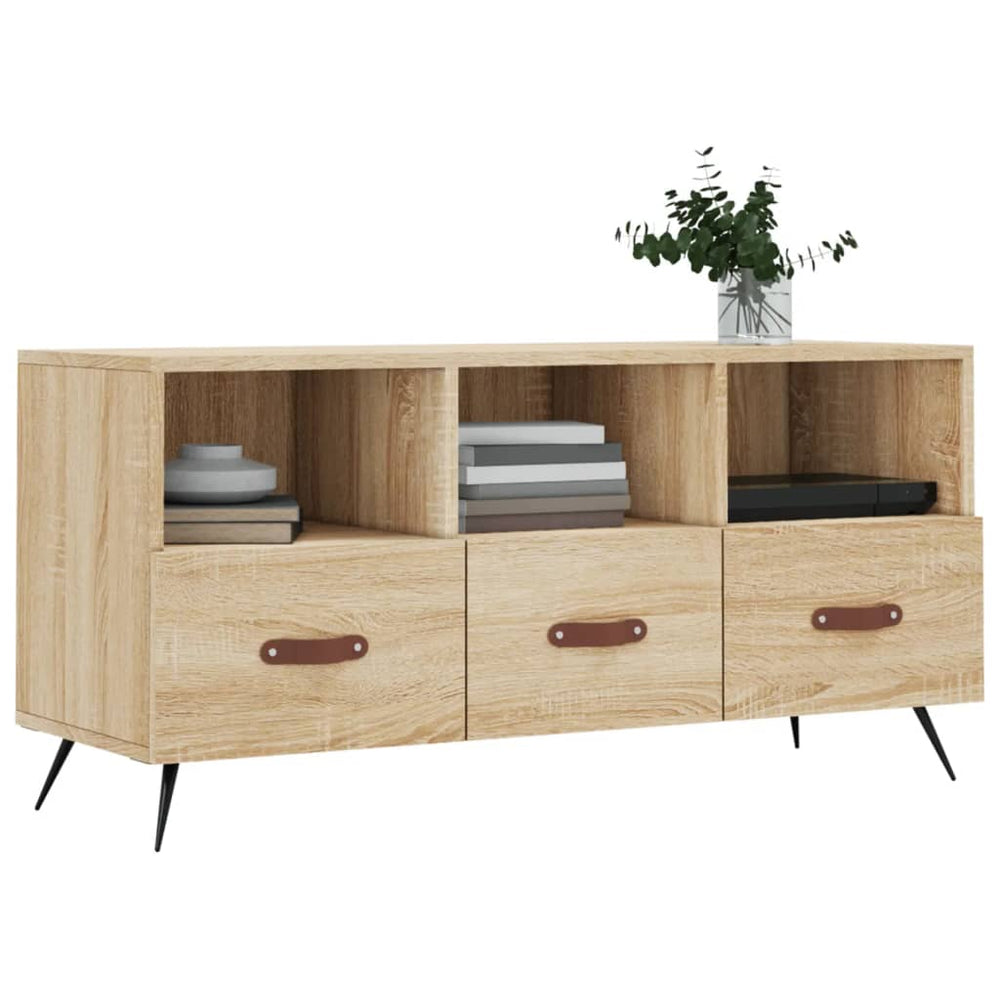 Tv-meubel 102x36x50 cm bewerkt hout sonoma eikenkleurig MeubelReus