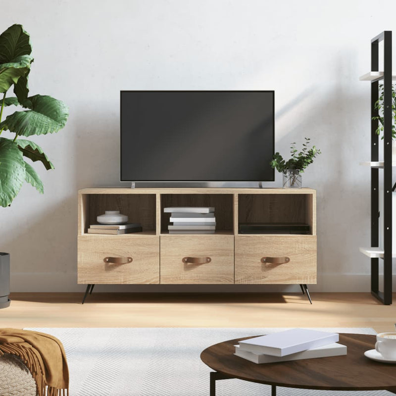 Tv-meubel 102x36x50 cm bewerkt hout sonoma eikenkleurig MeubelReus