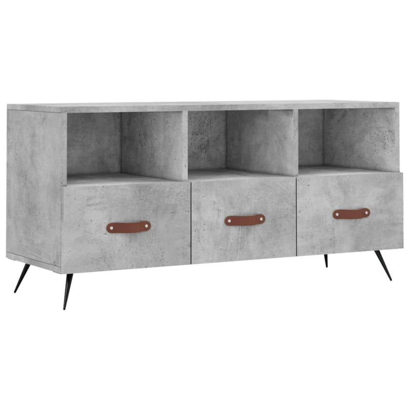 Tv-meubel 102x36x50 cm bewerkt hout betongrijs MeubelReus