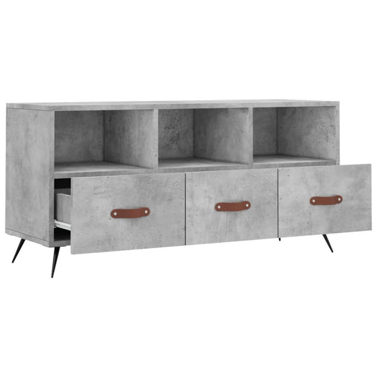 Tv-meubel 102x36x50 cm bewerkt hout betongrijs MeubelReus