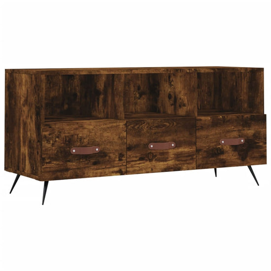Tv-meubel 102x36x50 cm bewerkt hout gerookt eikenkleurig MeubelReus