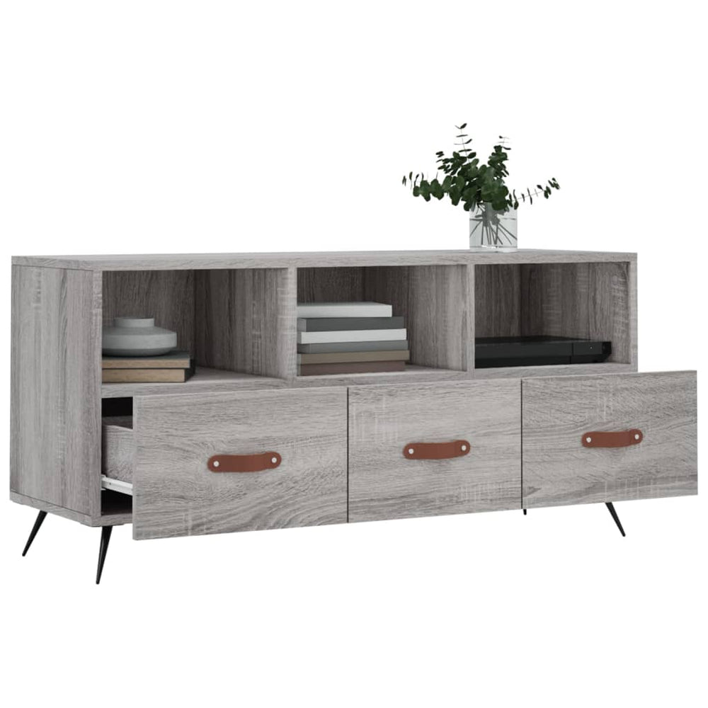 Tv-meubel 102x36x50 cm bewerkt hout grijs sonoma eikenkleurig MeubelReus
