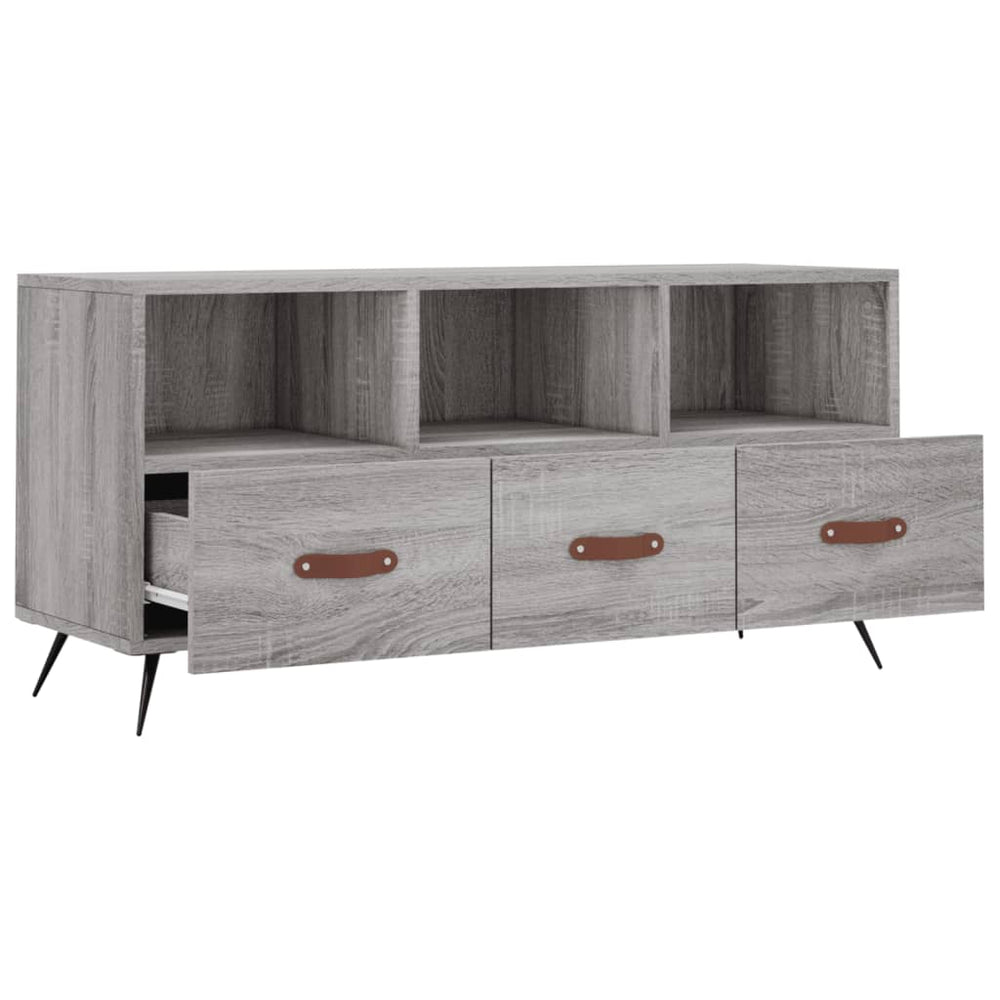 Tv-meubel 102x36x50 cm bewerkt hout grijs sonoma eikenkleurig MeubelReus