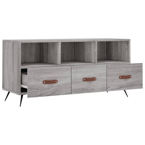 Tv-meubel 102x36x50 cm bewerkt hout grijs sonoma eikenkleurig MeubelReus