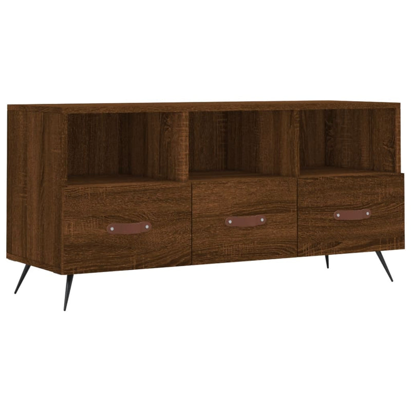 Tv-meubel 102x36x50 cm bewerkt hout bruin eikenkleur MeubelReus