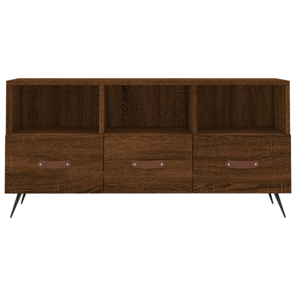 Tv-meubel 102x36x50 cm bewerkt hout bruin eikenkleur MeubelReus