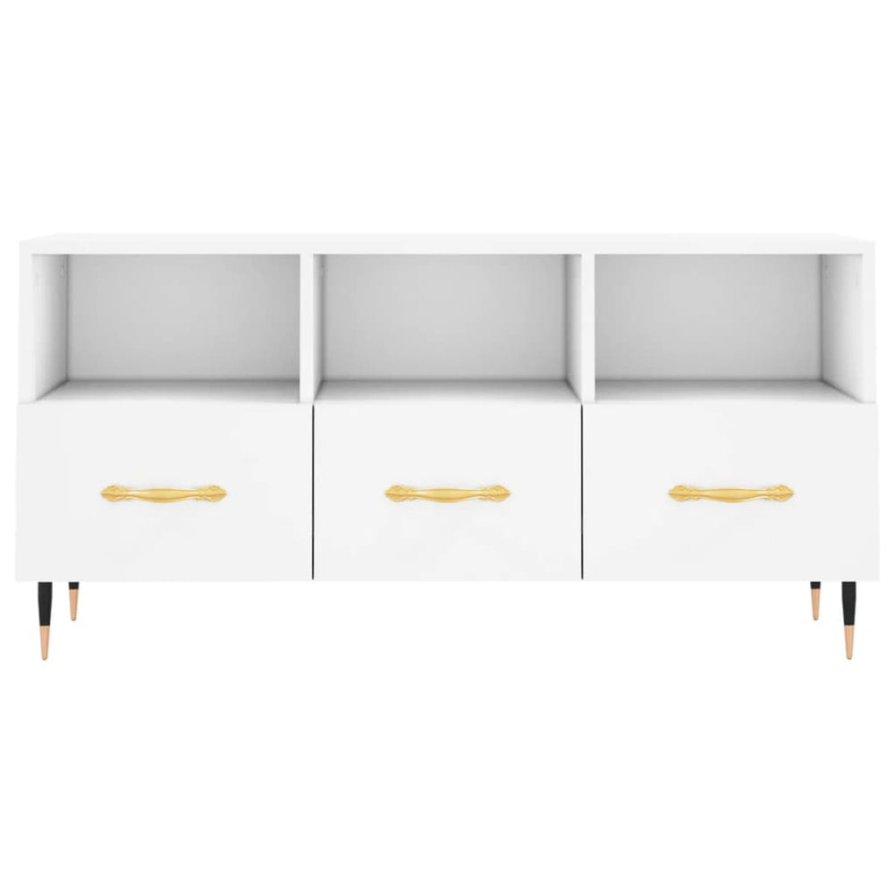 Tv-meubel 102x36x50 cm bewerkt hout wit MeubelReus