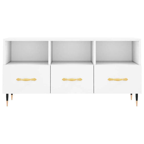 Tv-meubel 102x36x50 cm bewerkt hout wit MeubelReus