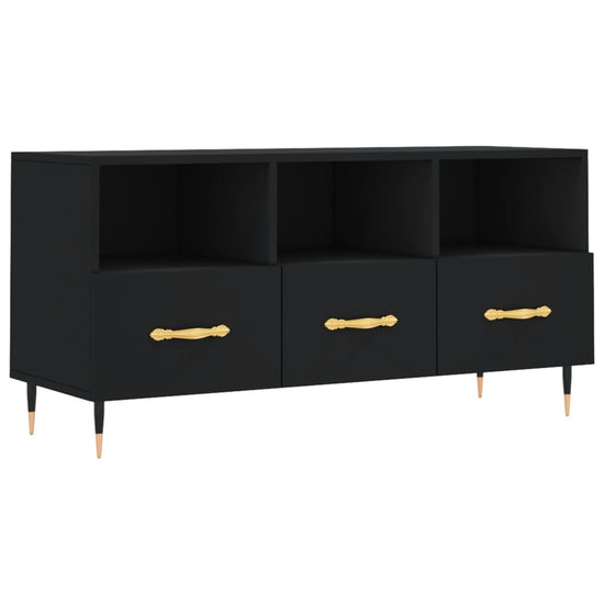 Tv-meubel 102x36x50 cm bewerkt hout zwart MeubelReus