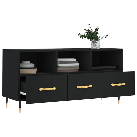 Tv-meubel 102x36x50 cm bewerkt hout zwart MeubelReus