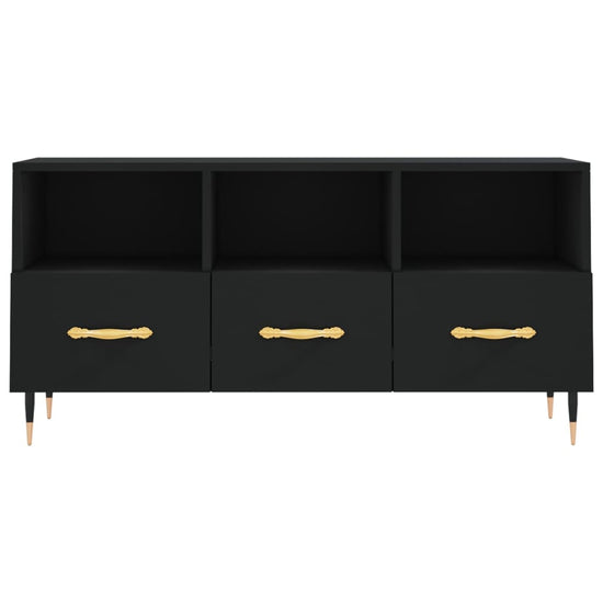 Tv-meubel 102x36x50 cm bewerkt hout zwart MeubelReus