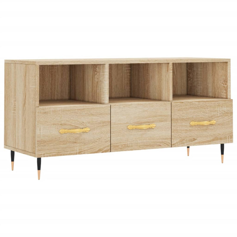 Tv-meubel 102x36x50 cm bewerkt hout sonoma eikenkleurig MeubelReus