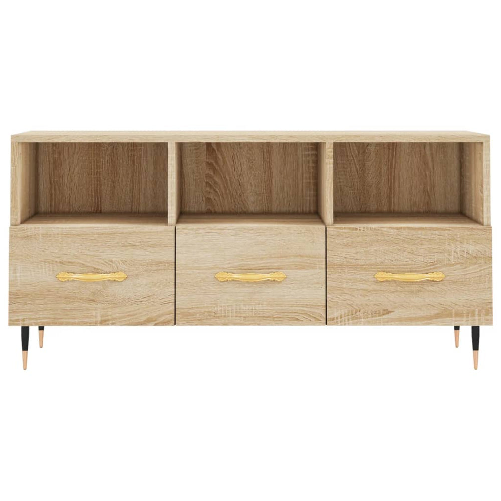 Tv-meubel 102x36x50 cm bewerkt hout sonoma eikenkleurig MeubelReus