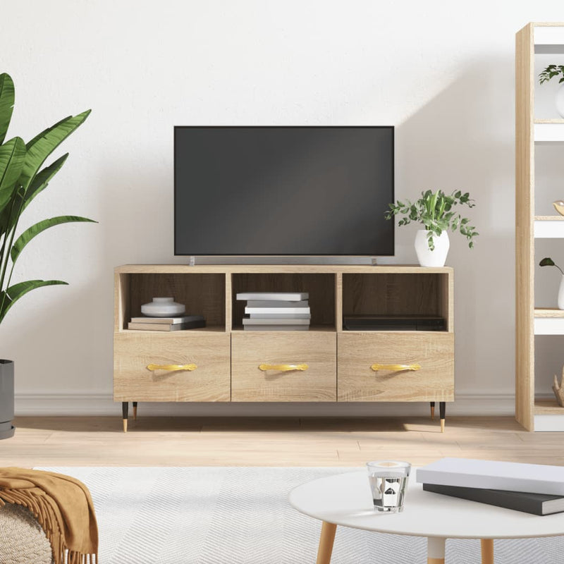Tv-meubel 102x36x50 cm bewerkt hout sonoma eikenkleurig MeubelReus