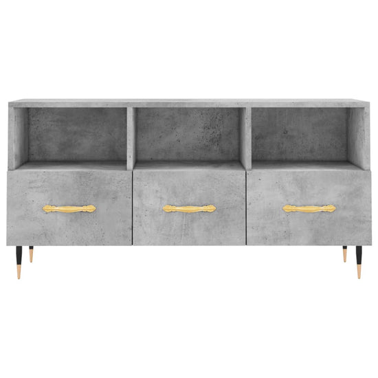 Tv-meubel 102x36x50 cm bewerkt hout betongrijs MeubelReus